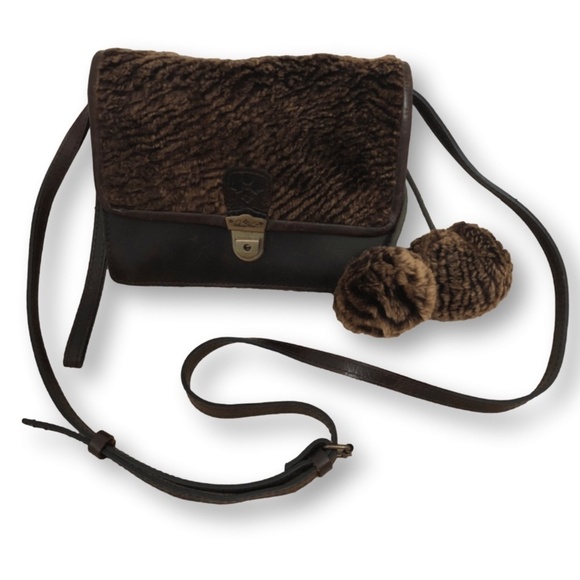Patricia Nash Lanza Leather Shearling Convertible Crossbody Bag - Picture 1 of 15